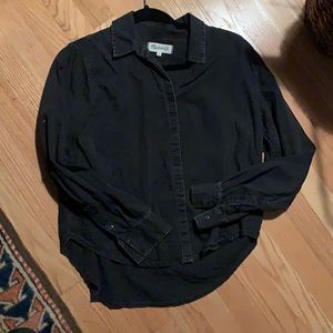 Madewell Black Denim Button-Up